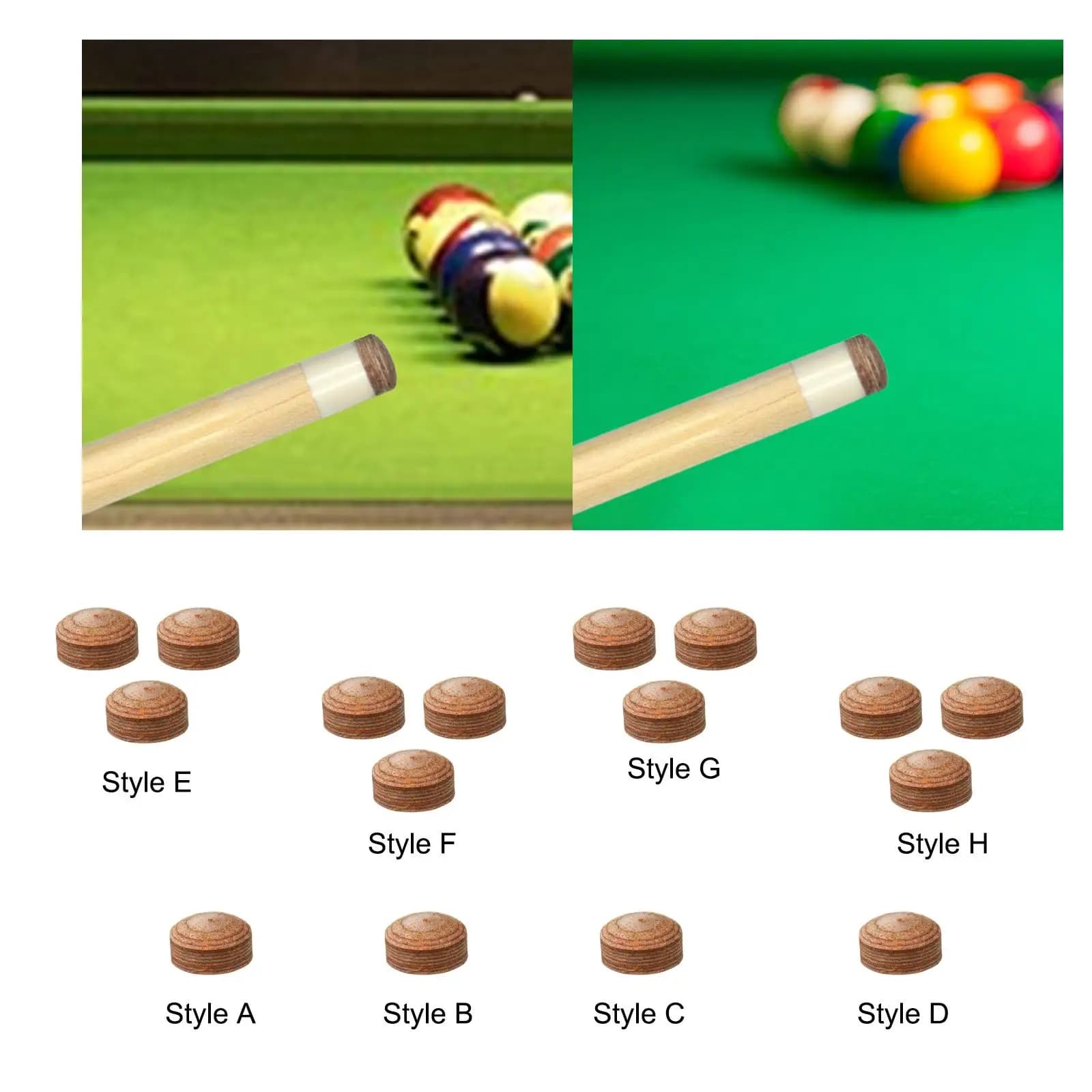 Medium Soft Pool Cue Tip Replacement Leather Stick End Universal Billiards Accessories for Snooker or Home Use