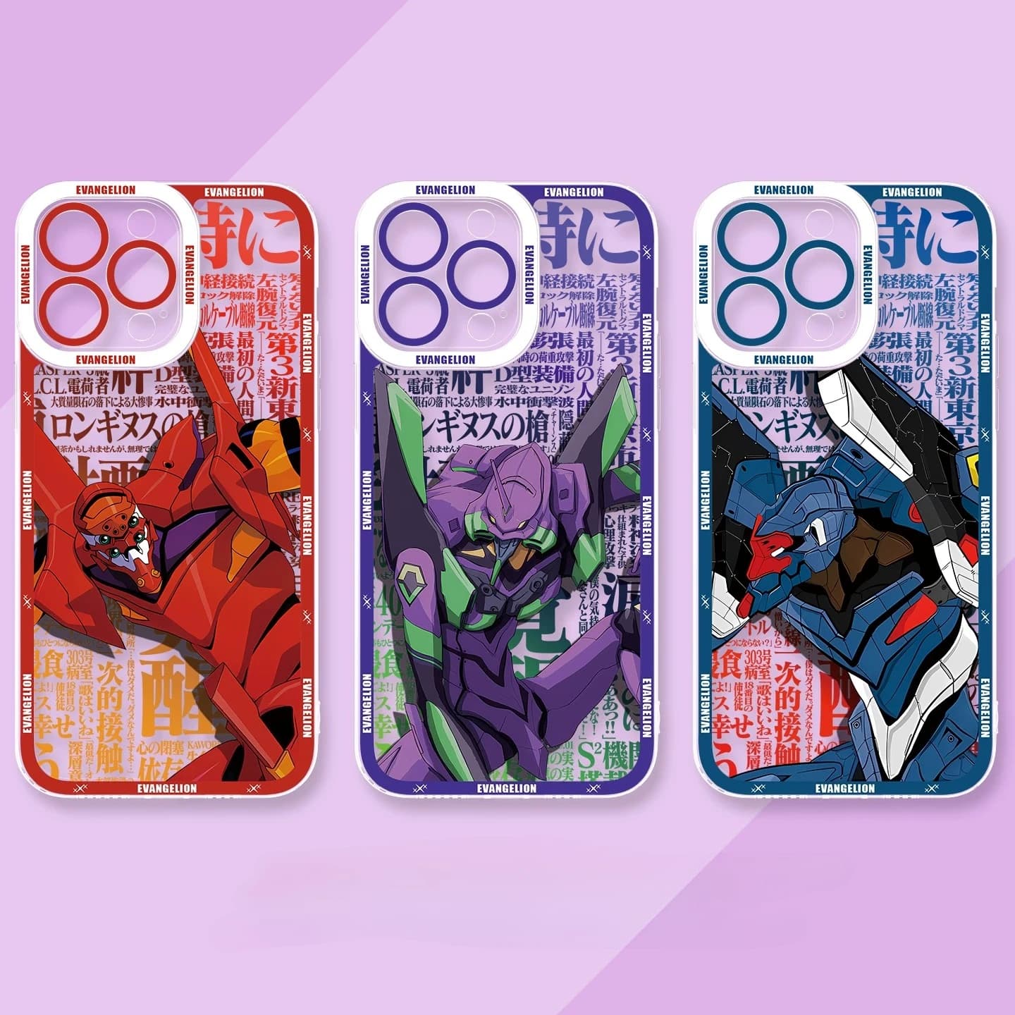 Neon Genesis Evangelion animation peripherals suitable for iPhone 17 16 15 14 13 12 11 Pro Max mobile phone protective case