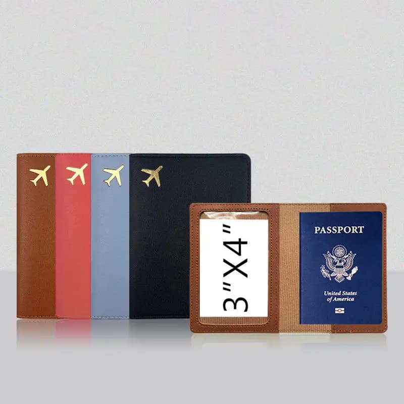 Custodia Protettiva per Passaporto da Viaggio, Porta Passaporto Rinforzato, Custodia Protettiva Multifunzione per Passaporto, Borsa Portaoggetti in Pelle PU