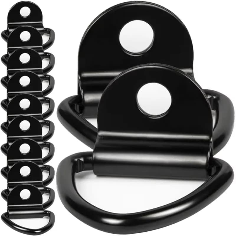 10-60PCS D Shape Tie Down Anchor Rings Iron Stainless Steel Cargo Tie Down Ring for Car Truck Trailers RV Boats