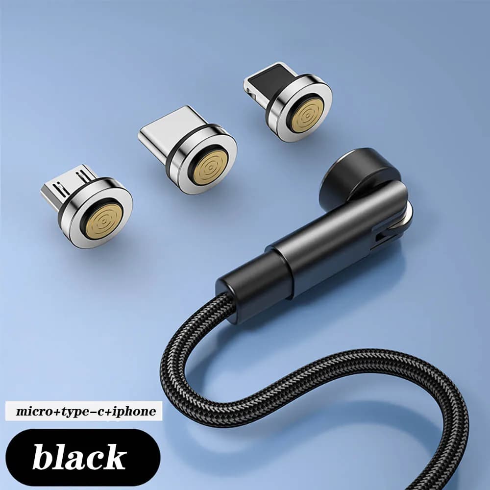 Cavo magnetico di tipo C da 100 W per Samsung S21 Huawei P30 Cavo di ricarica rapido magnetico per iPhone Xiaomi Cavo dati micro USB