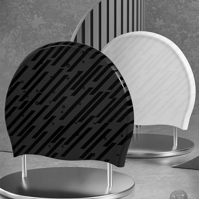 Cuffia da Nuoto in Silicone Grande per Uomo, Protezione Orecchie, Impermeabile, Elastica, Comoda, Professionale, Antiscivolo