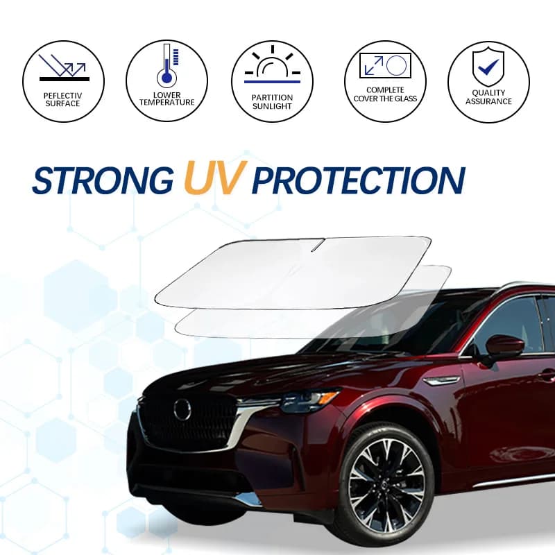 Parabrezza parasole per Mazda CX90 CX-90 parasole protezione visiera parasole blocchi pieghevoli raggi UV mantenere il tuo dispositivo di raffreddamento dell'auto