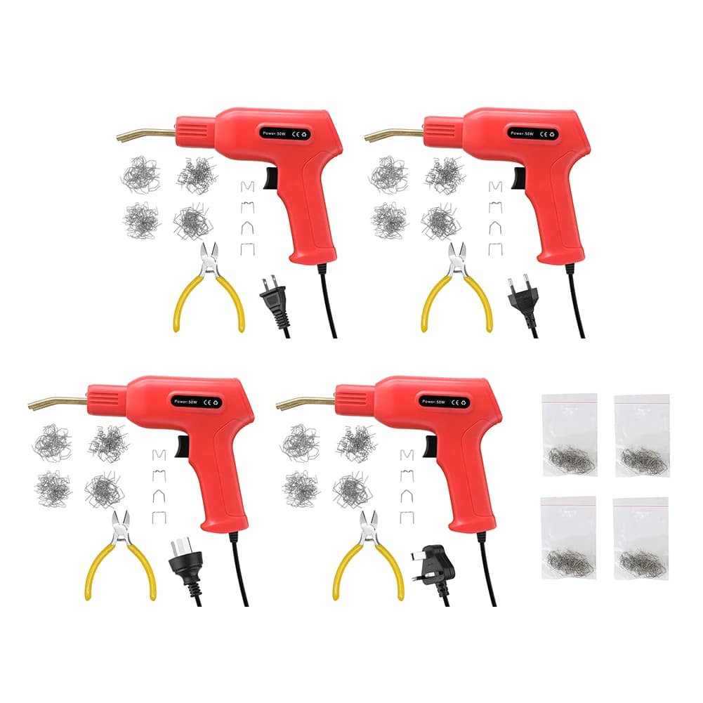 Saldatrice per plastica da 50W, kit di saldatura plastica con 200 graffette, pistola termica, strumenti per la manutenzione di paraurti auto