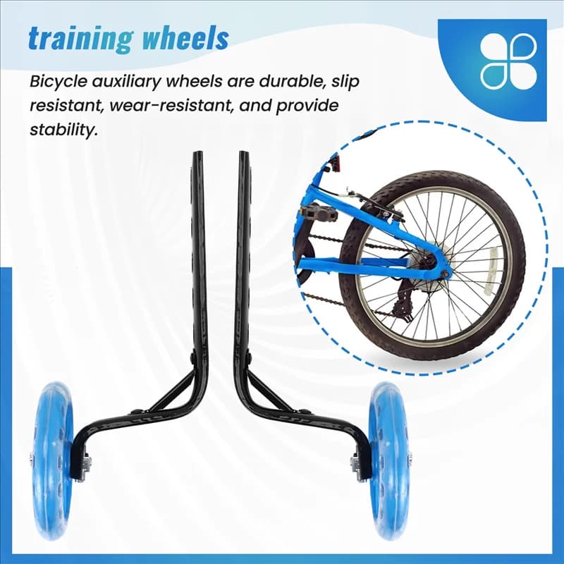 -Ruote da allenamento per bambini A25M per bici da 20 pollici Ruote da allenamento per bici Flash Ruote da allenamento per bicicletta con kit montato stabilizzatori