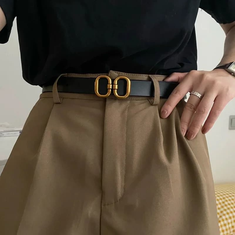Cintura da donna alla moda, cintura decorativa universale per jeans, abiti e pantaloni da donna