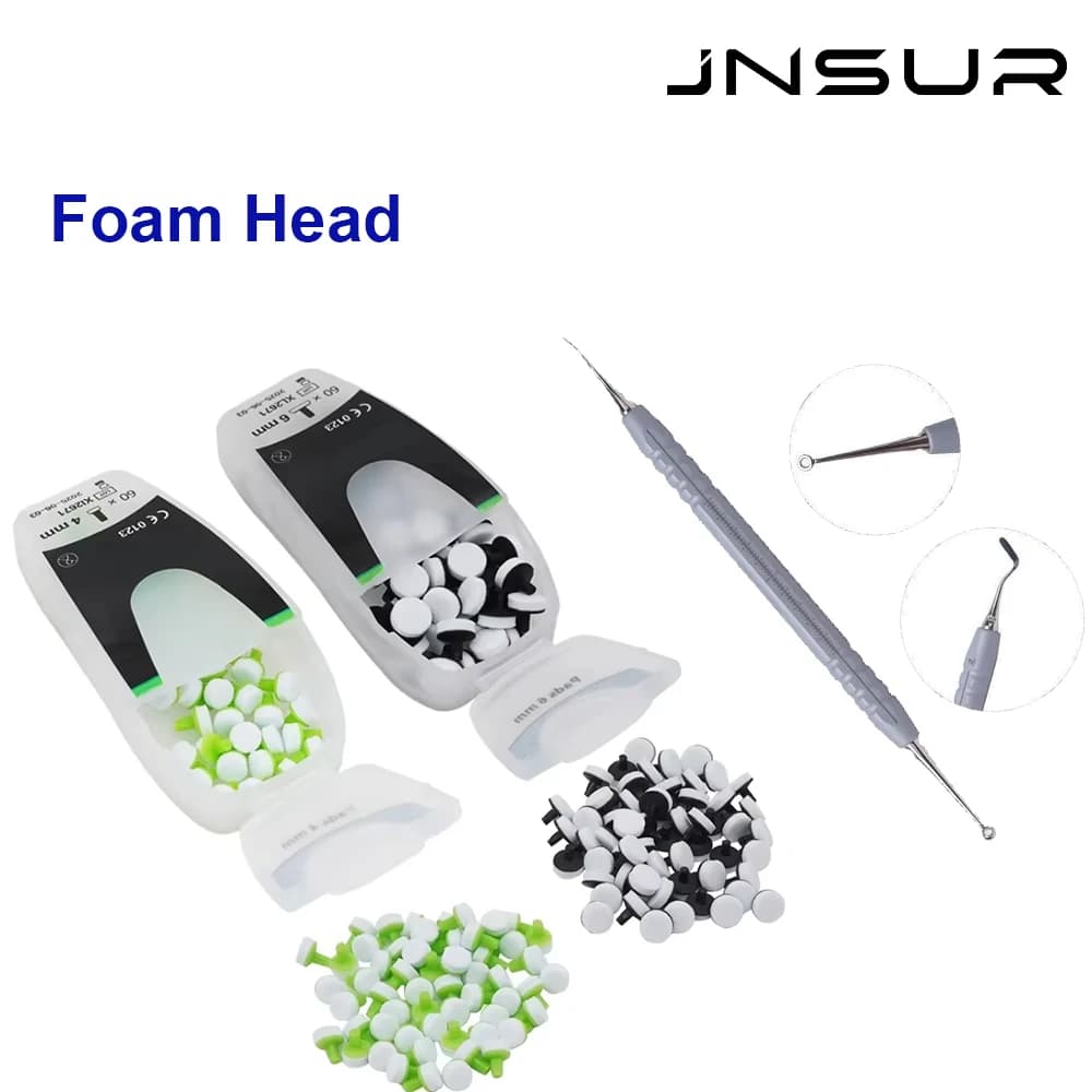 JNSUR Dental Material Foam Head Resin Lazy Tool for Dental Veneers Foam Shaping & Correction, Full Ceramic Veneer Care Lab Mater