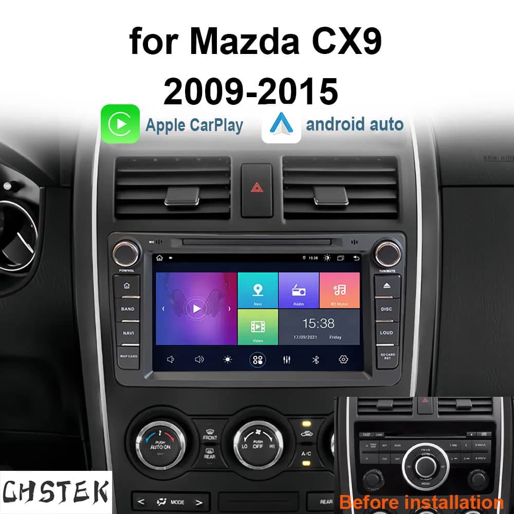 Car radio Android 13 For Mazda CX9 CX-9 TB 2006-2016 Qualcomm CHSTEK Wireless Carplay android Player Wifi multimedia 12+256G GPS