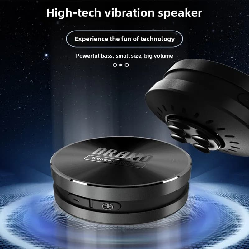 Bone Conduction Bluetooth Speaker TM001 Metal Shell with Suction Cup Black Tech