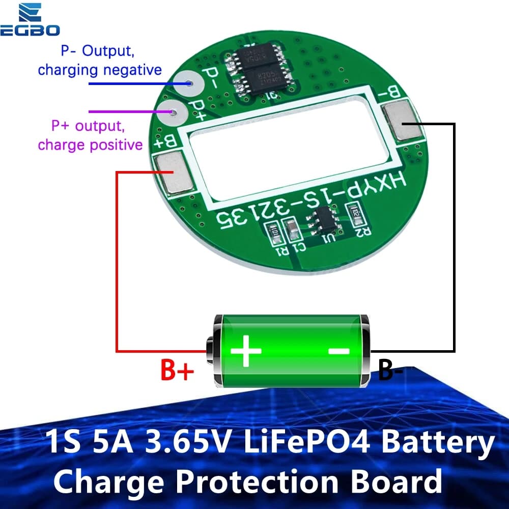1S 5A 3.65V LiFePO4 scheda di protezione della carica della batteria 18650 32650 pacchi batteria LiFePO4 PCB con protezione della temperatura