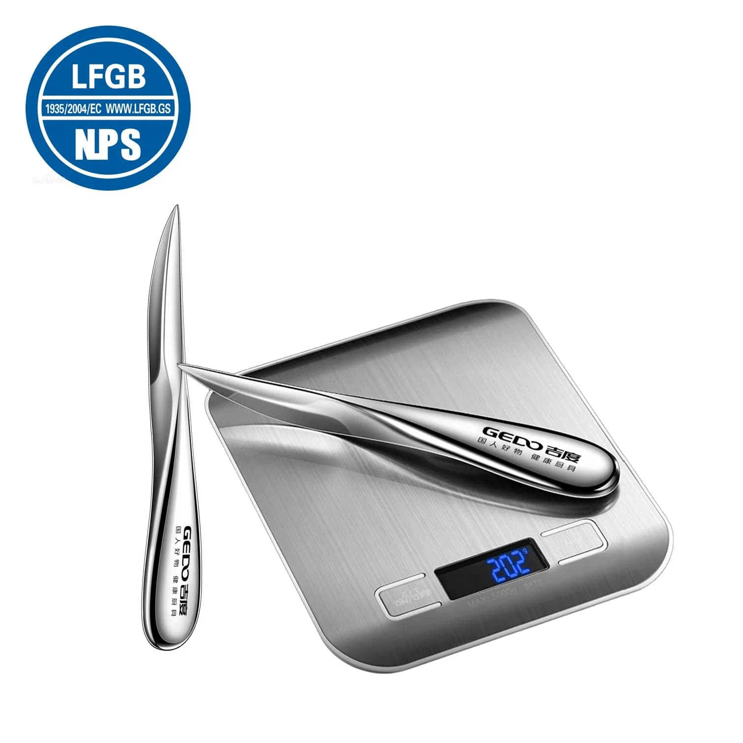 2 pcs LFGB Certified Pure 420 Stainless Steel Kitchen Shellfish Shucker Ultra Thick Non-sharpened Oyster Knife for Seafood Open