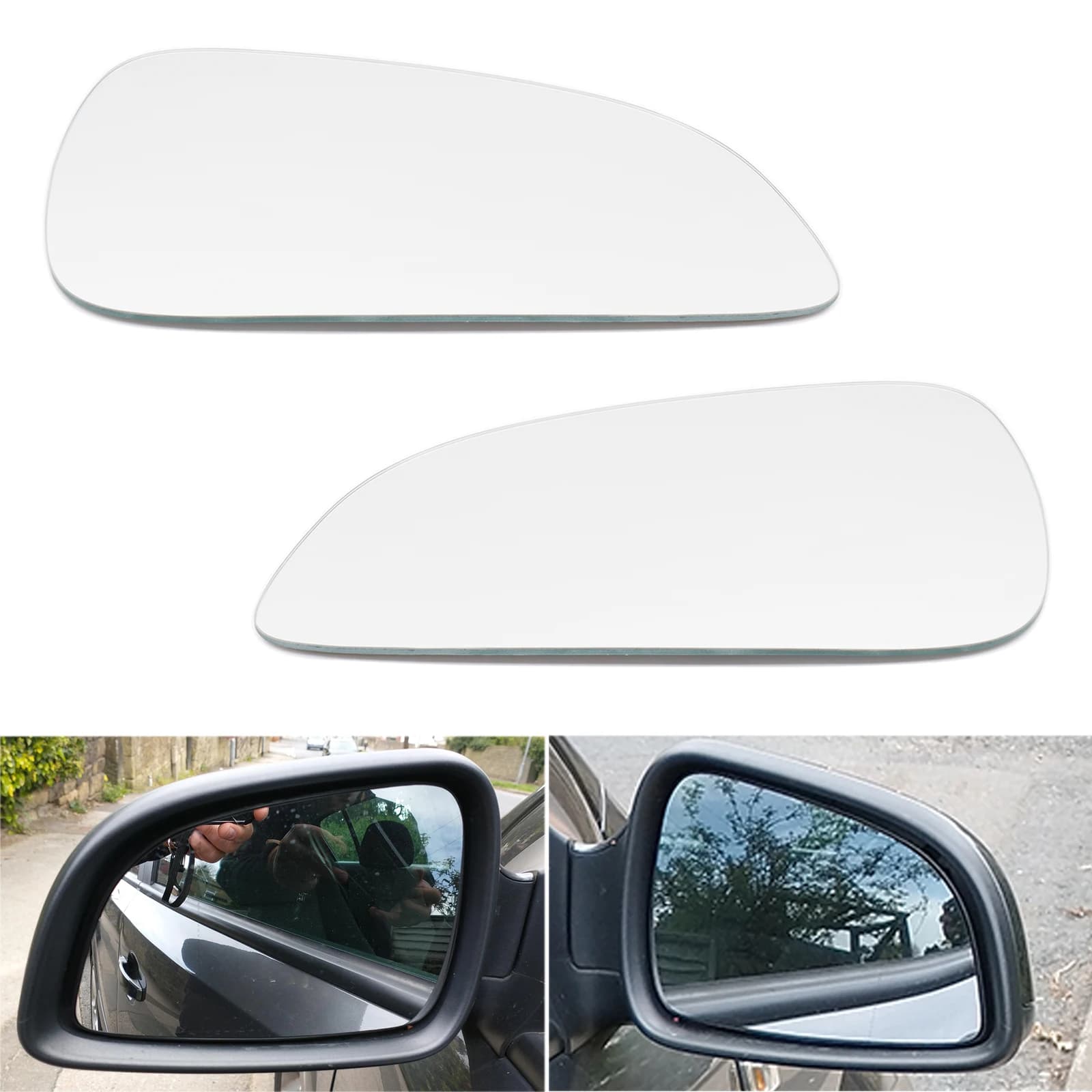 For Opel Vauxhall Astra H 2009 2010 2011 Left Right Side Wing Mirror Convex Glass Self-adhesive Stick On Mirror Rear Wide Angle