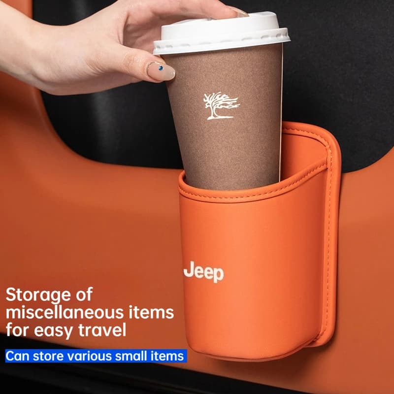 Portabicchieri per auto Sedile posteriore Scatola portaoggetti Porta Secchio per bevande per Jeep Wrangler Veicolo Organizzatore interno Stoccaggio automatico