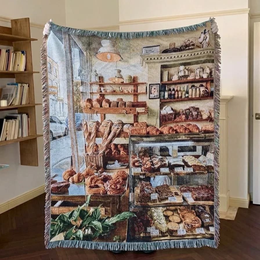 Coperta per divano nordica Copridivano estetico Boho Arazzo Coperte da campeggio all'aperto Tovaglia da picnic Copriletto Decorazione Nave di goccia