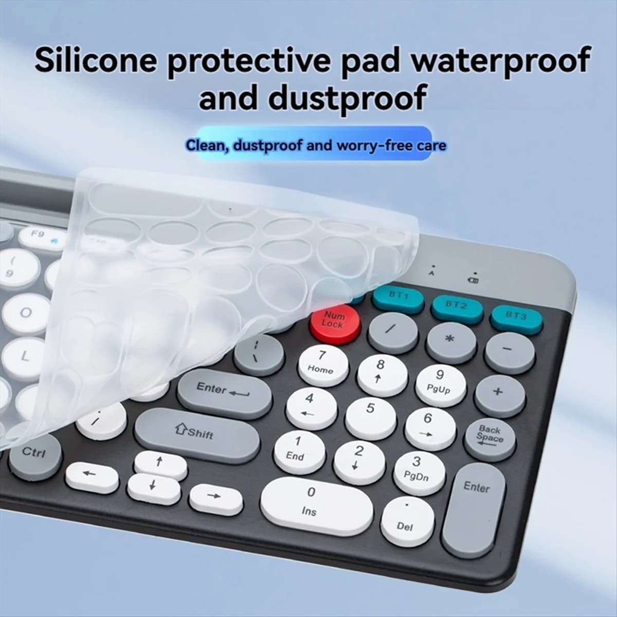2025+ 2.4G Wireless Keyboard Mouse Combo Portable Bluetooth Colorful Keyboard Rechargeable Silent for Tablet Laptop Desktop