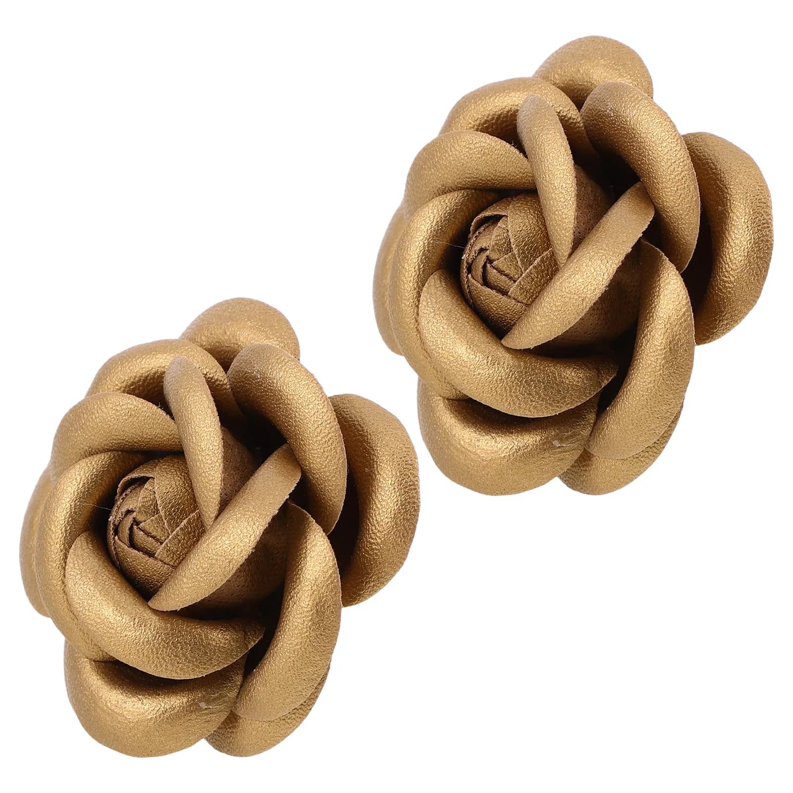 2Pcs Faux PU Rose Flower Shoe Decorations Detachable Buckles for Women Wedding Boots Sandals Elegant Fashion Shoe Accessories