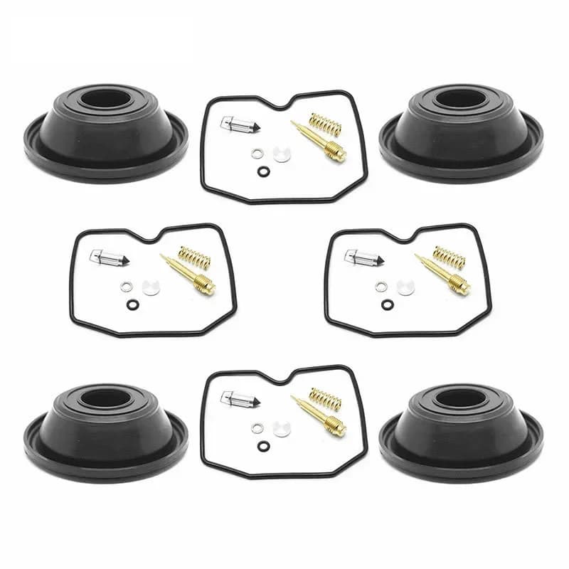 For Kawasaki Ninja 750R 900R ZX 750 900 Carburetor Repair Kit Carb Vacuum Diaphragms Pilot Screw Seals Rebuild Parts 4 Sets