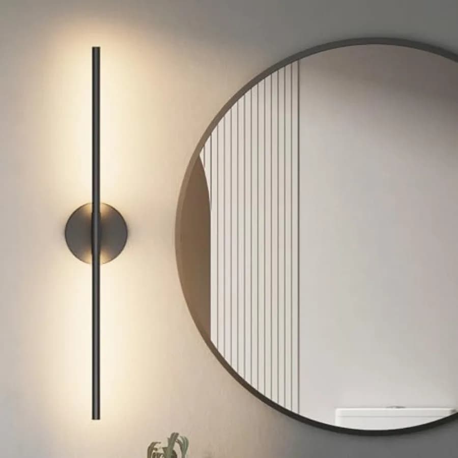 Applique da Parete per Bagno 28 Pollici, Lampada da Specchio a Filo 3000K, Illuminazione Interna per Bagno Sopra Specchio 360 ° Rotate for Living Ro