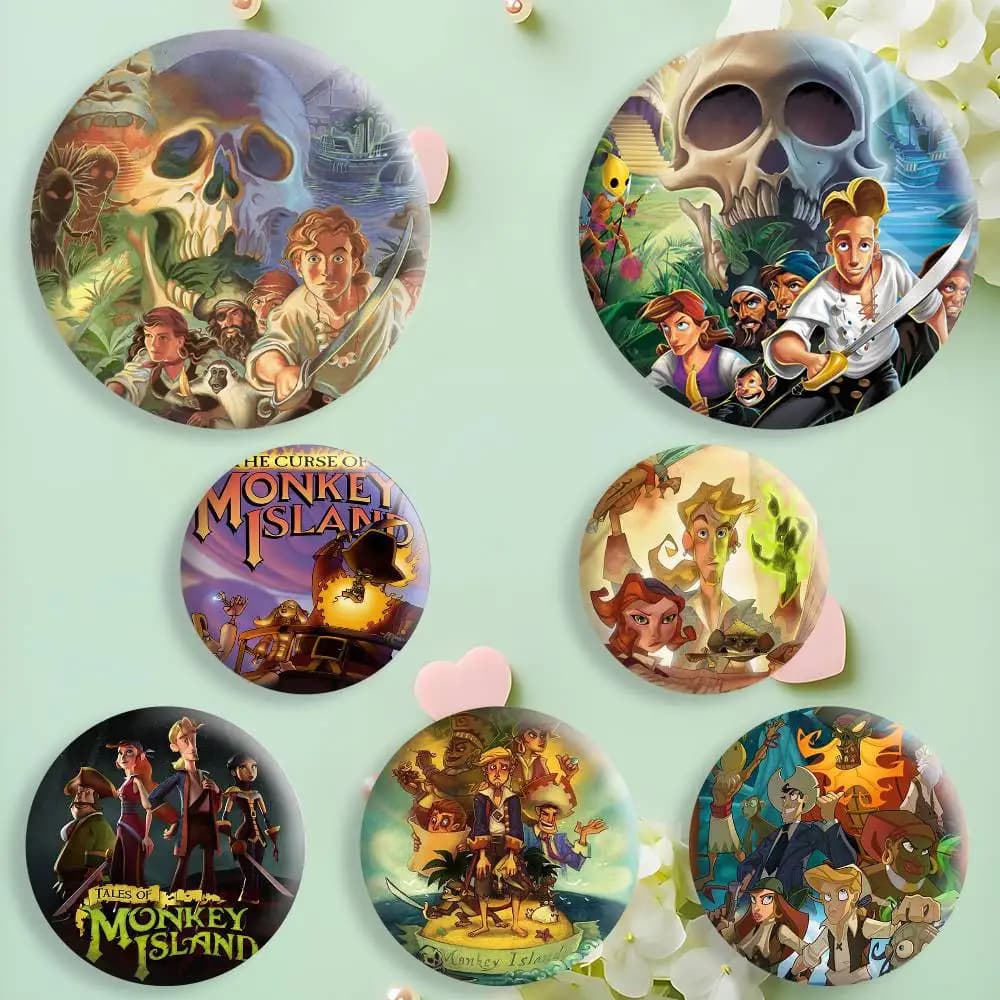 Spille e Distintivi a Tema del Gioco Classico The Secret Of Monkey Island, Accessori per Zaini e Cappelli, Regalo per Amici