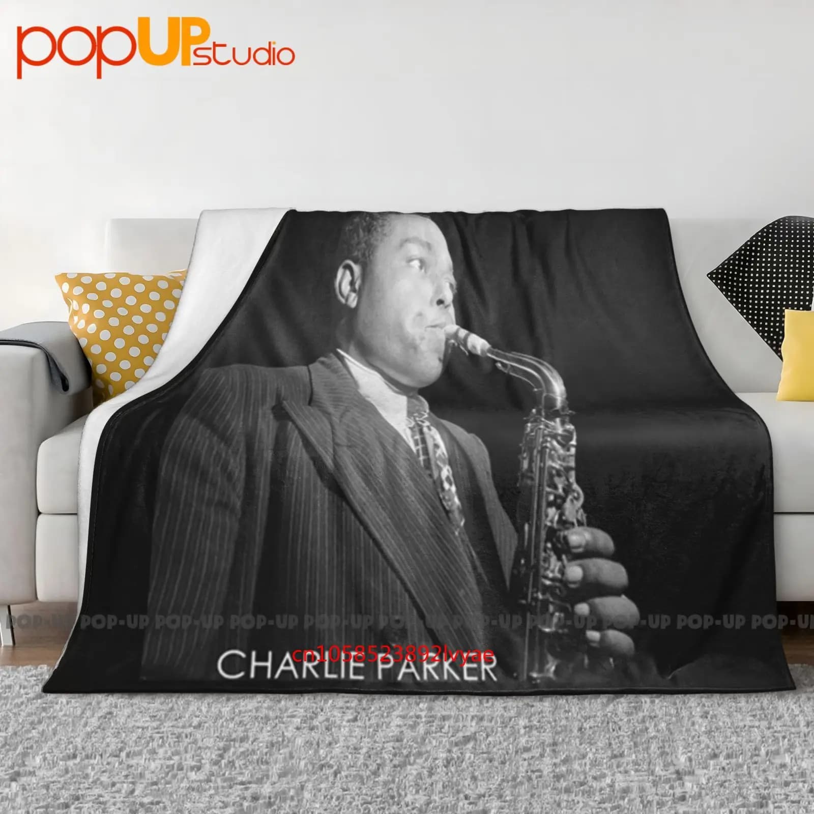1990 Charlie Parker Jazz Club Saxofonista Miles Davis Coperta ultra morbida Trapunta Copridivano invernale Copriletto