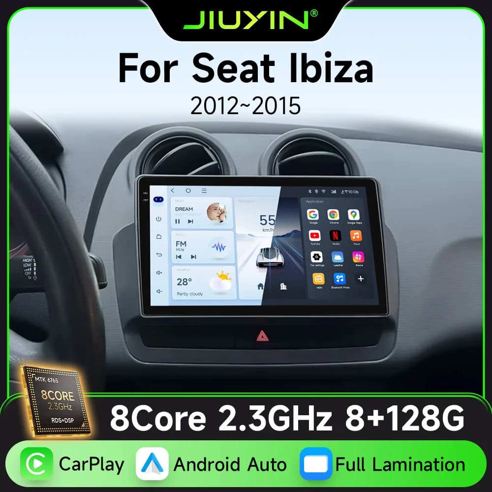 Laminazione completa Touch Screen Per Seat Ibiza 2012-2015 Android 15 Auto Radio Car Multimedia Video Player 5G WIFI BT Navigazione GPS