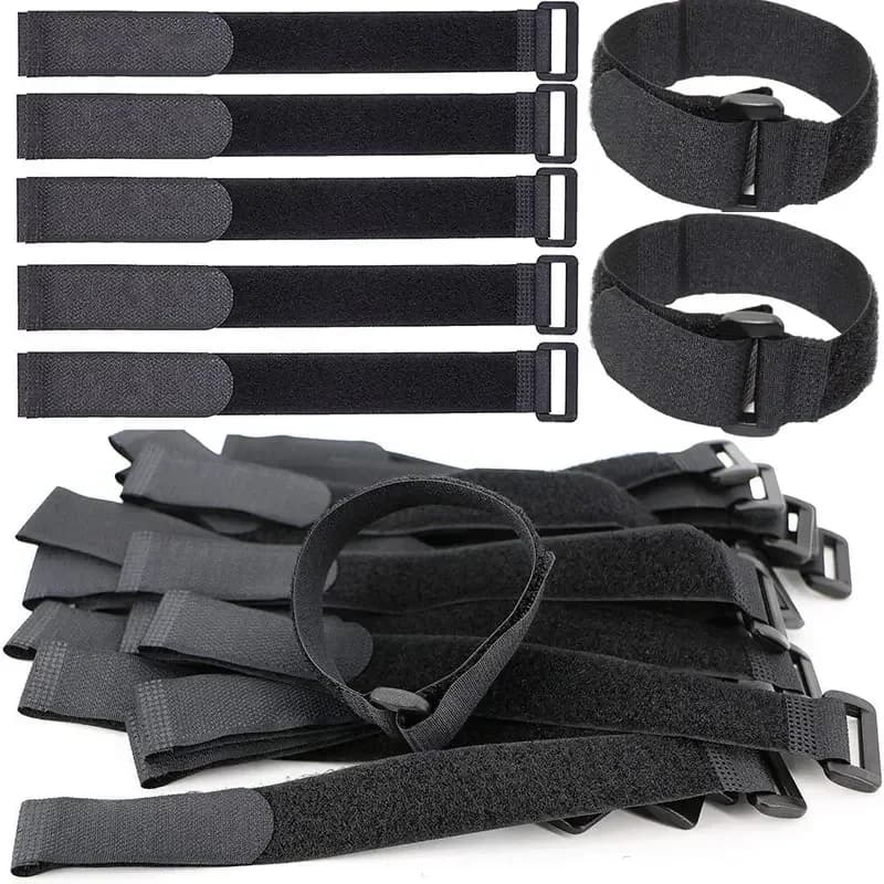 5/10 Pezzi Fascette Riutilizzabili in Nylon con Chiusura a Strappo, Organizzatore per Cavi, Cinghie Regolabili per Fissaggio Cavi 2035
