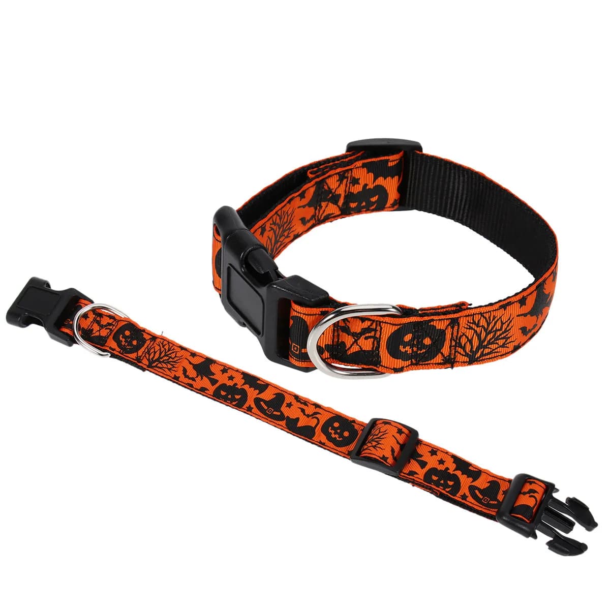 Halloween Pet Pumpkin Hat Collar Adjustable Large Size Stylish Pumpkin Pattern Dog Pet Collar Outdoor Walking Supplies