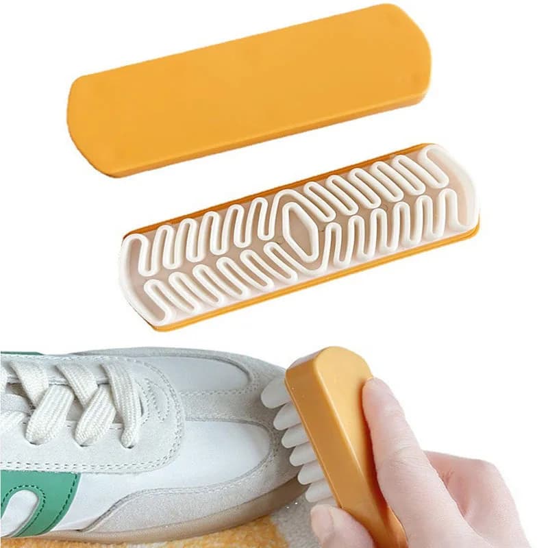 Spazzola in pelle per stivali in camoscio, borse, detergente per scarpe, spazzola in gomma bianca per la pulizia delle scarpe, accessorio domestico indispensabile
