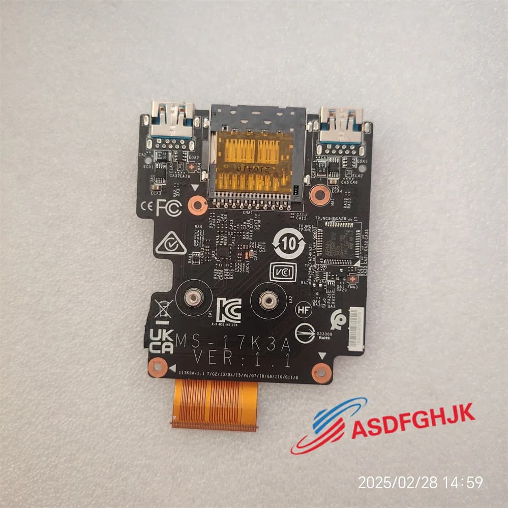 PER MSI GE76 RAIDER 11UE MS-17K3 LETTORE SCHEDA SD USB SCHEDA I/O CON CAVO 607-17K3A-08S