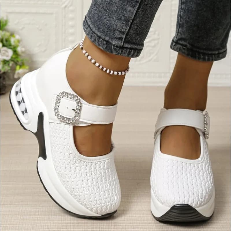2026Women's Sneakers Breathable Casual Platform Shoes New Comfortable Vulcanized Shoes Lightweight Wedges Slip on Zapatillas