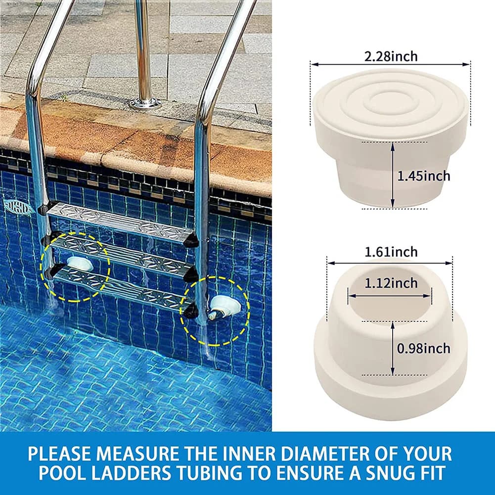 2 Pieces Rubber Mats for Stairs Pool - Spare Parts Accessories for Rubber Roller Blinds Pool for Underwater Stairs