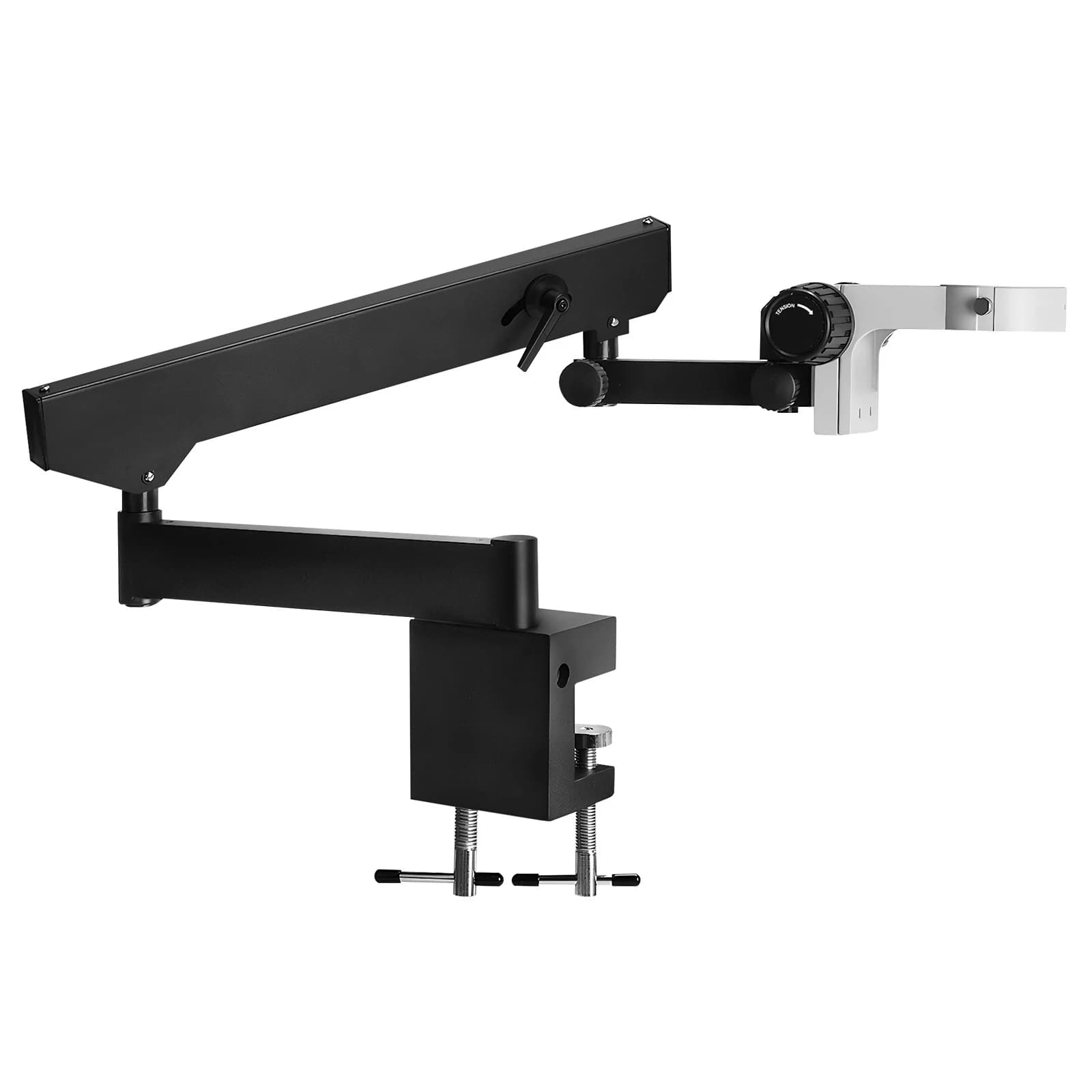 Supporto a braccio articolato regolabile in altezza per microscopio binoculare stereo