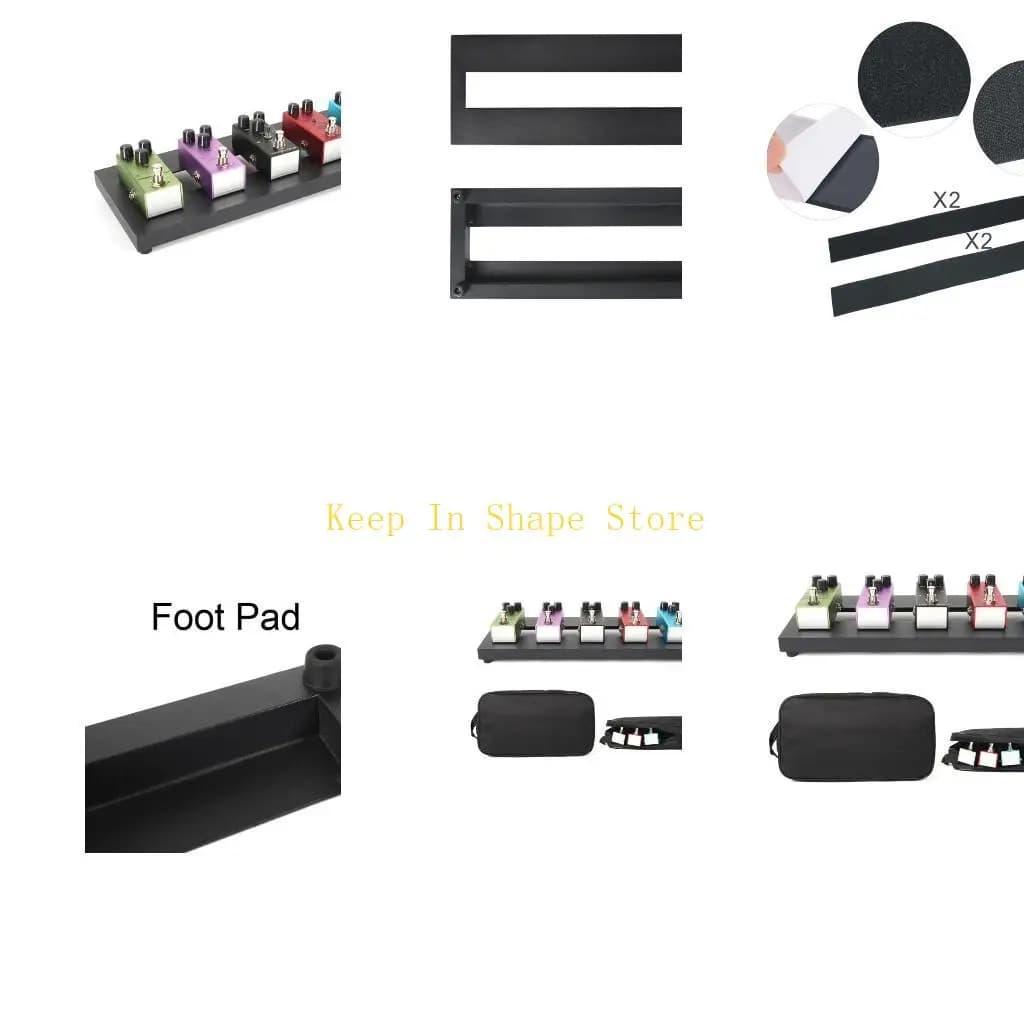 Support for portable effects with U1JC aluminum alloy guitar effects plate