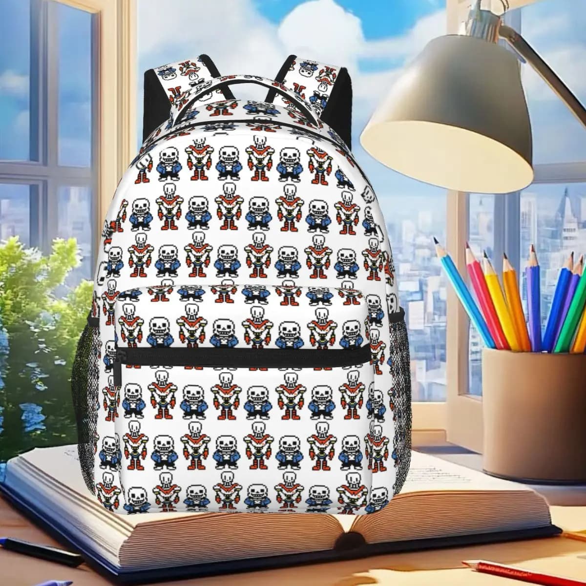 Undertale Sans And Papyrus Backpack Student Boys Girls BookBag Kids School Bag Computer Shoulder Bags for Men Women