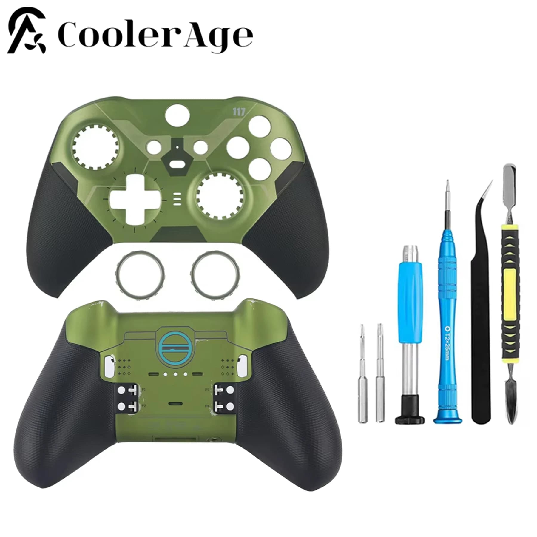 Per Xbox One Elite Series 2 Controller Borsa di archiviazione portatile Supporto di ricarica interno Cavo Pulsanti metallici Cover posteriore anteriore Shell