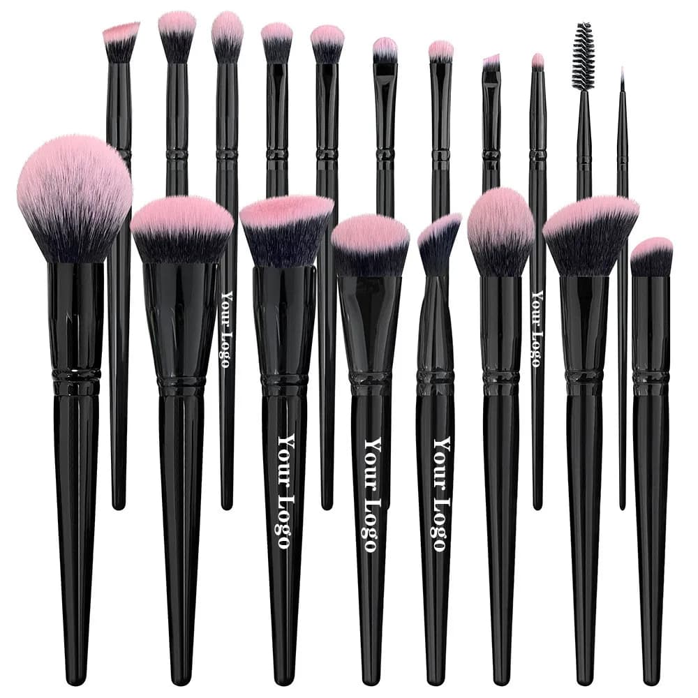 Print Logo Makeup Brushes Set 18 pcs Professional foundation in powder Umbrella Blush Cosmetic tool Wholesale 8 set Cruelty Free