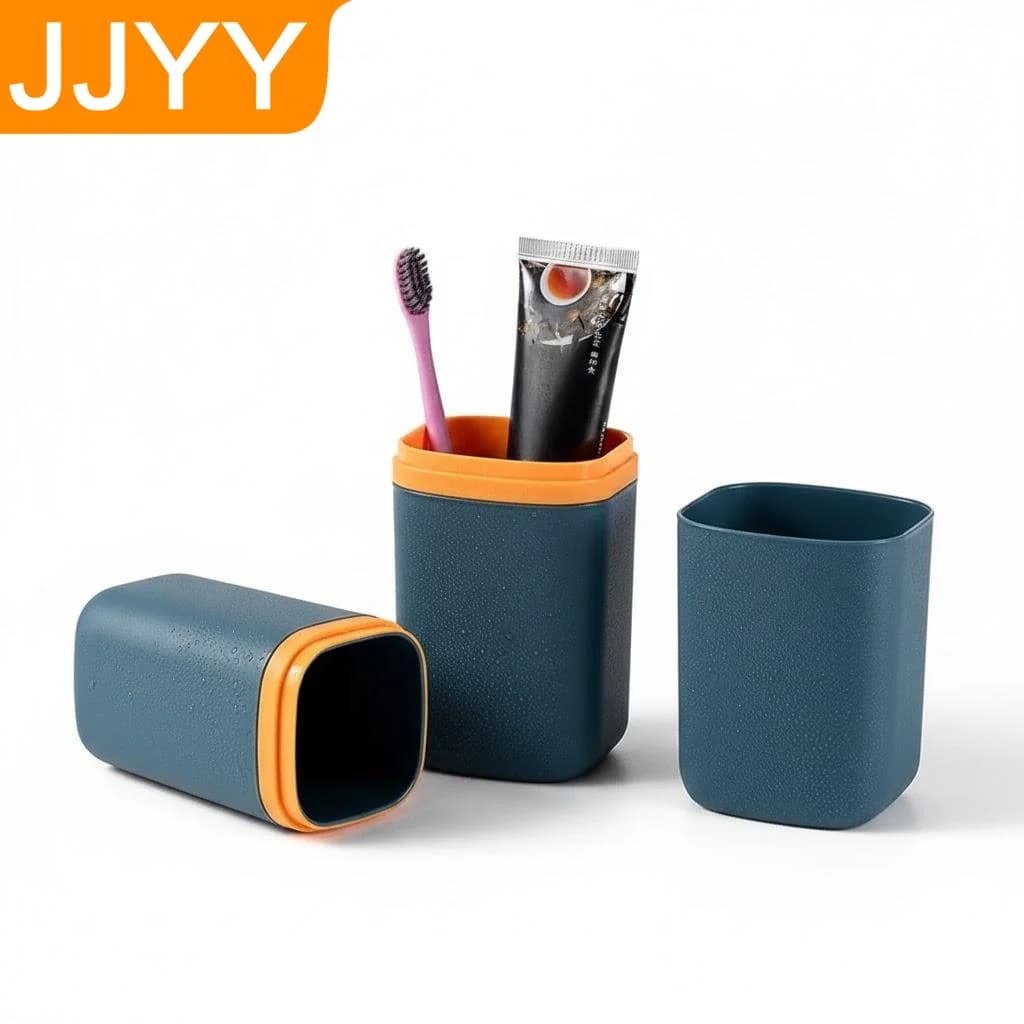 Portaspazzolino e Portadentifricio da Viaggio Portatile, Organizzatore per Campeggio, Bagno e Casa