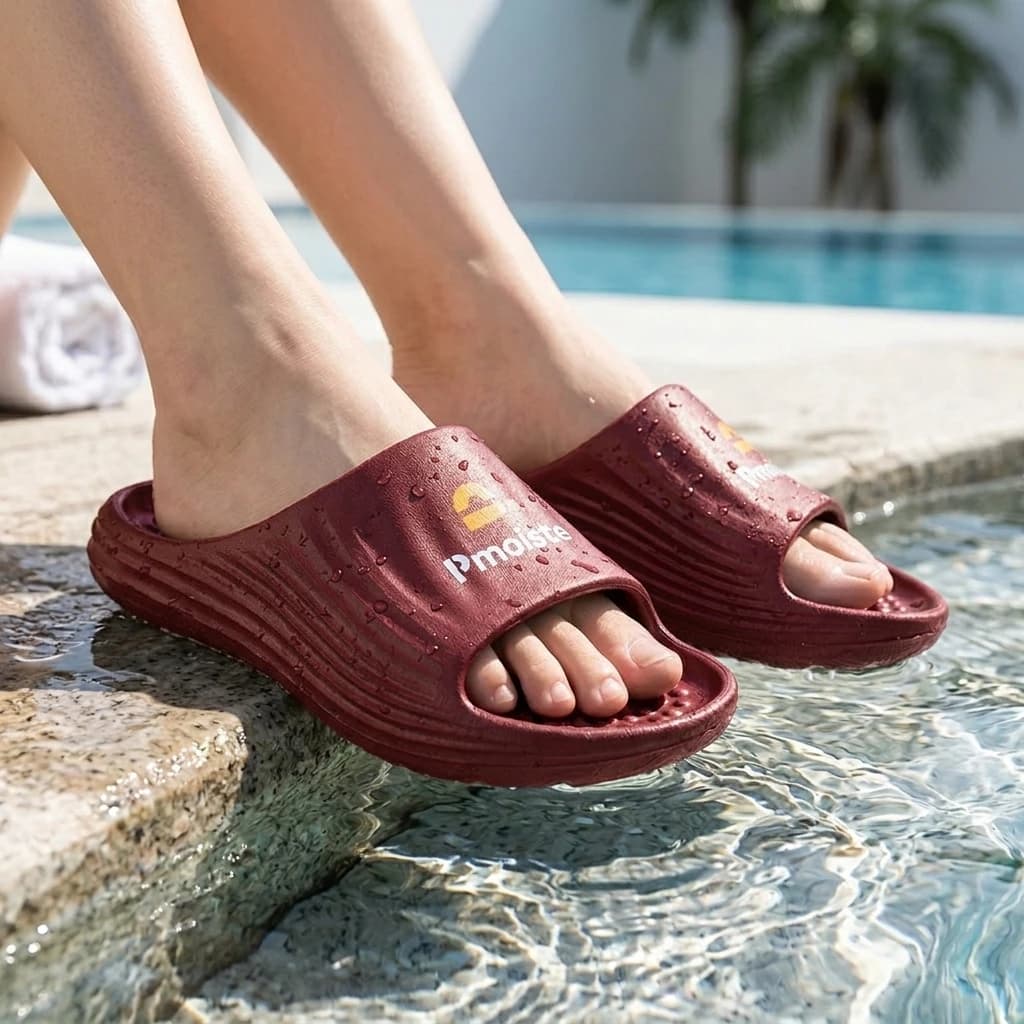 Ciabatte da Donna con Suola in EVA a Righe, Massaggianti, Antiscivolo, Monopezzo, Morbide, Leggere e Comode per Piscina e Bagno