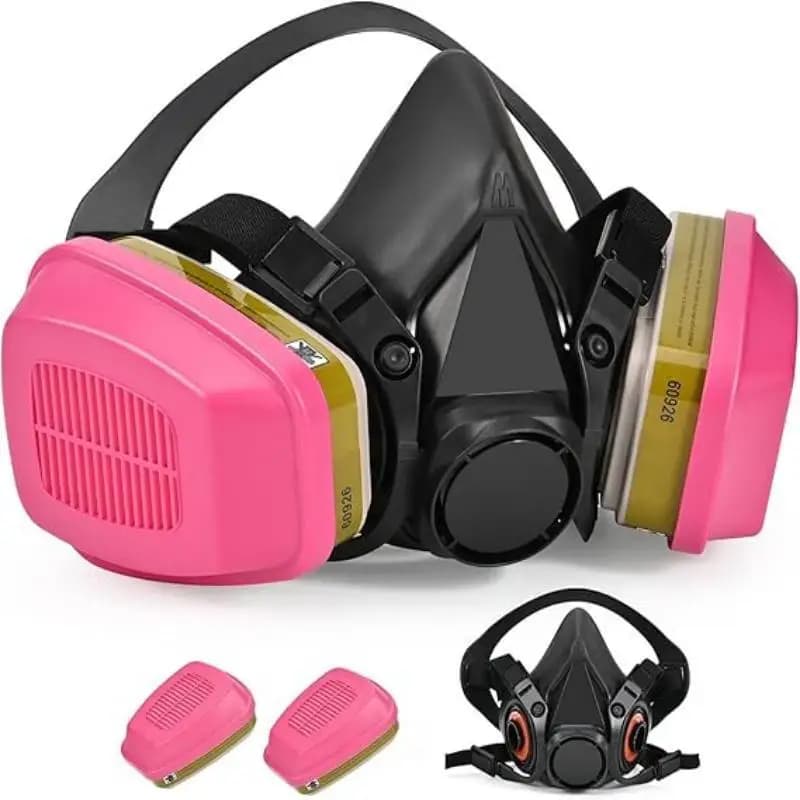 Nuovo Nero 6200 Maschera Antipolvere Mezza Faccia Vernice Spray Vapore Organico Respiratore per Gas Chimico 69021/60926 Filtro Maschera antigas Sicurezza sul lavoro