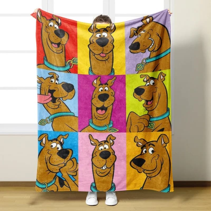 Hot New Scoobys Doo Cartoon Flannel Throw Blanket Funny for Bed Knitted Blanket Car Super Soft Multifunction Gifts