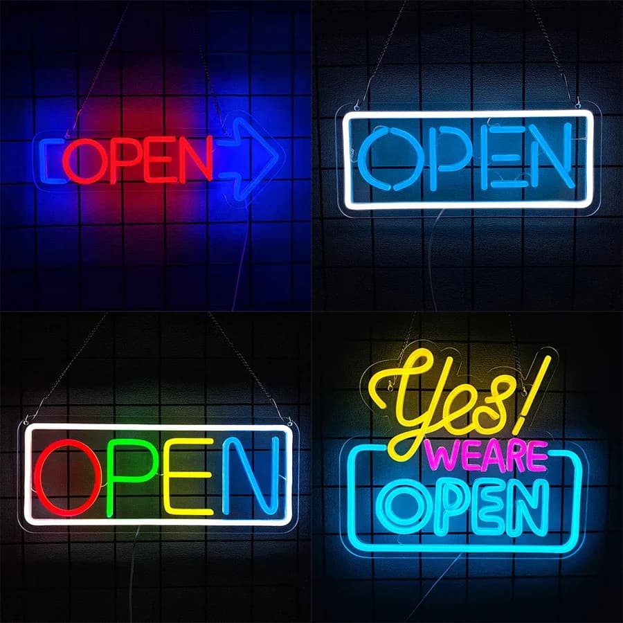 Insegna al neon Yes We are Open per decorazioni murali, insegna luminosa a LED alimentata tramite USB per negozi, ristoranti, bar, feste.