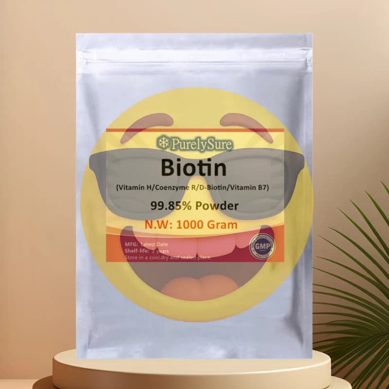Prezzo all'ingrosso di fabbrica 50g-1000g BIOTIN POLVERE, CAS 58-85-5, Prevenire la caduta dei capelli bianchi e dei capelli Sheng Wu Su,