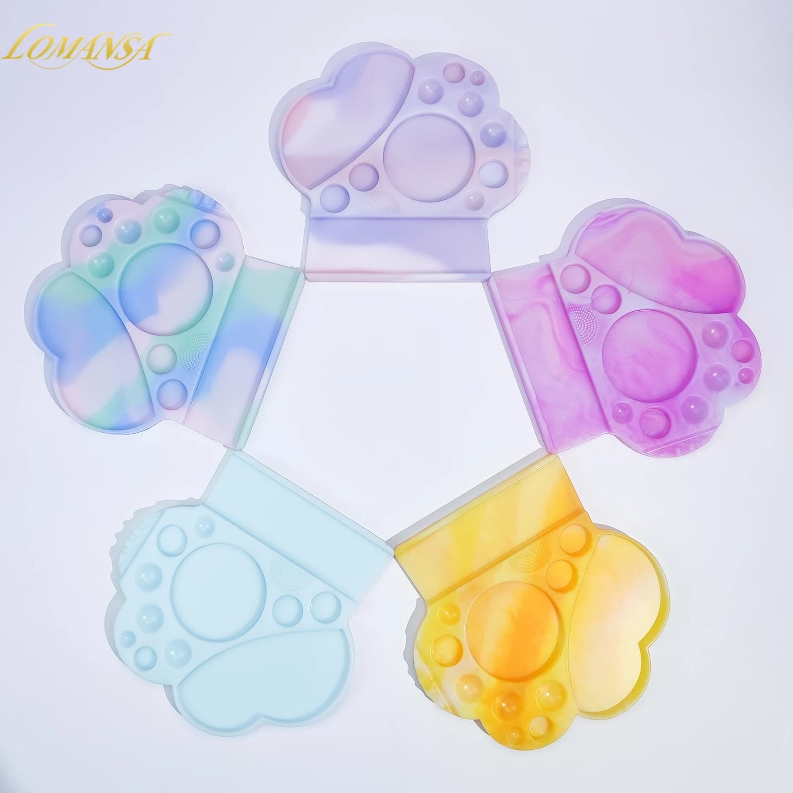 Lomansa 1Pc Multifunctional Tablet in Silicone Super Grande for Makeup, Manicure, Mascara and Painting