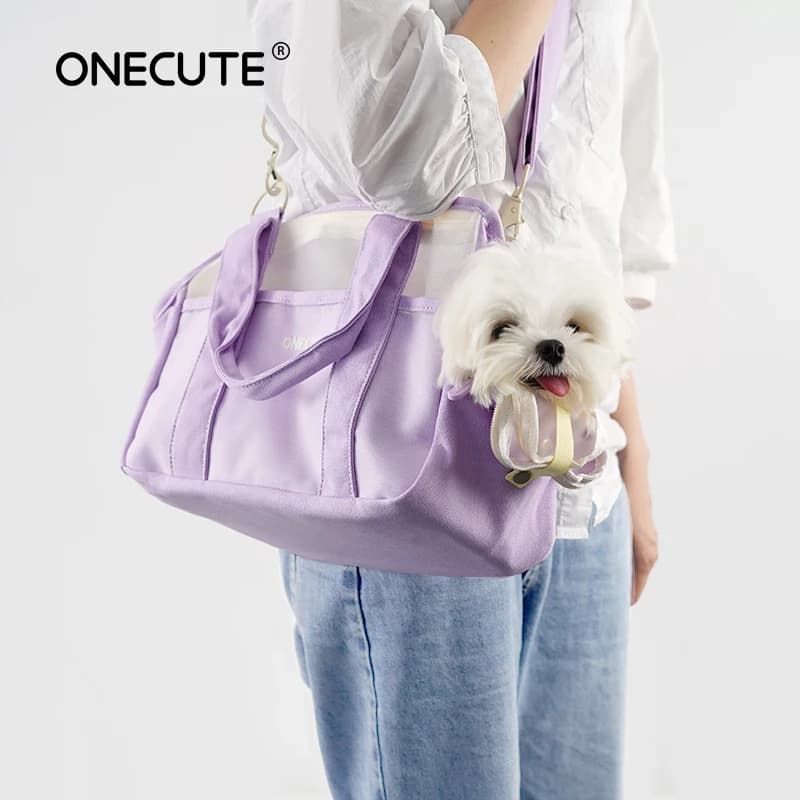 Onecute Borsa da trasporto per cani e gatti, zaino da spalla portatile, accessorio da viaggio per animali domestici