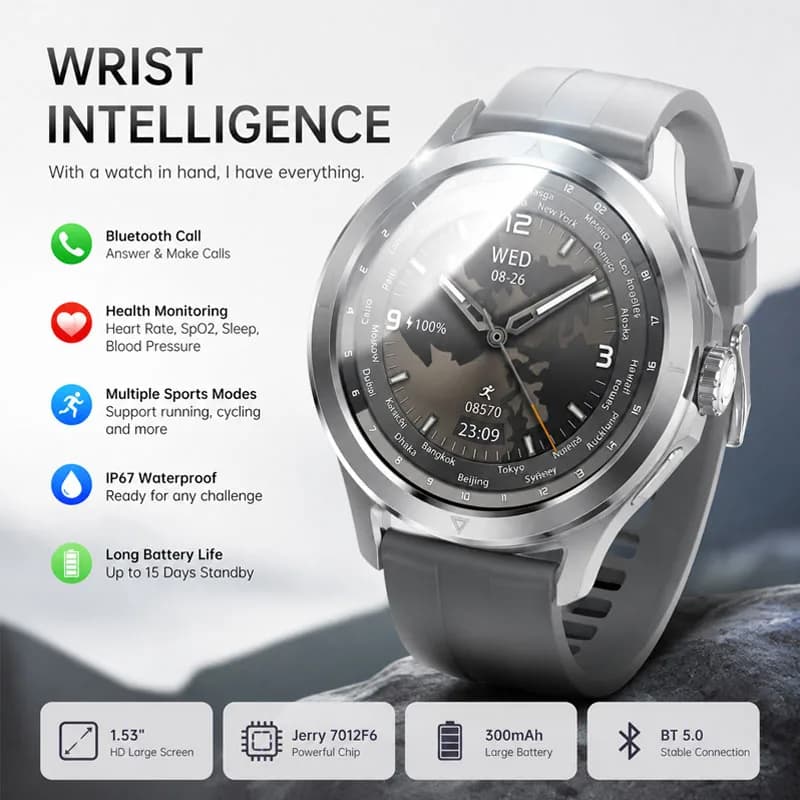 New Smartwatch S4 Ultra Sporty with GPS, AMOLED Display, Fitness Outdoor, NFC, Waterproof, compass, Bluetooth Calls, for Men and Women, Compatible with iOS