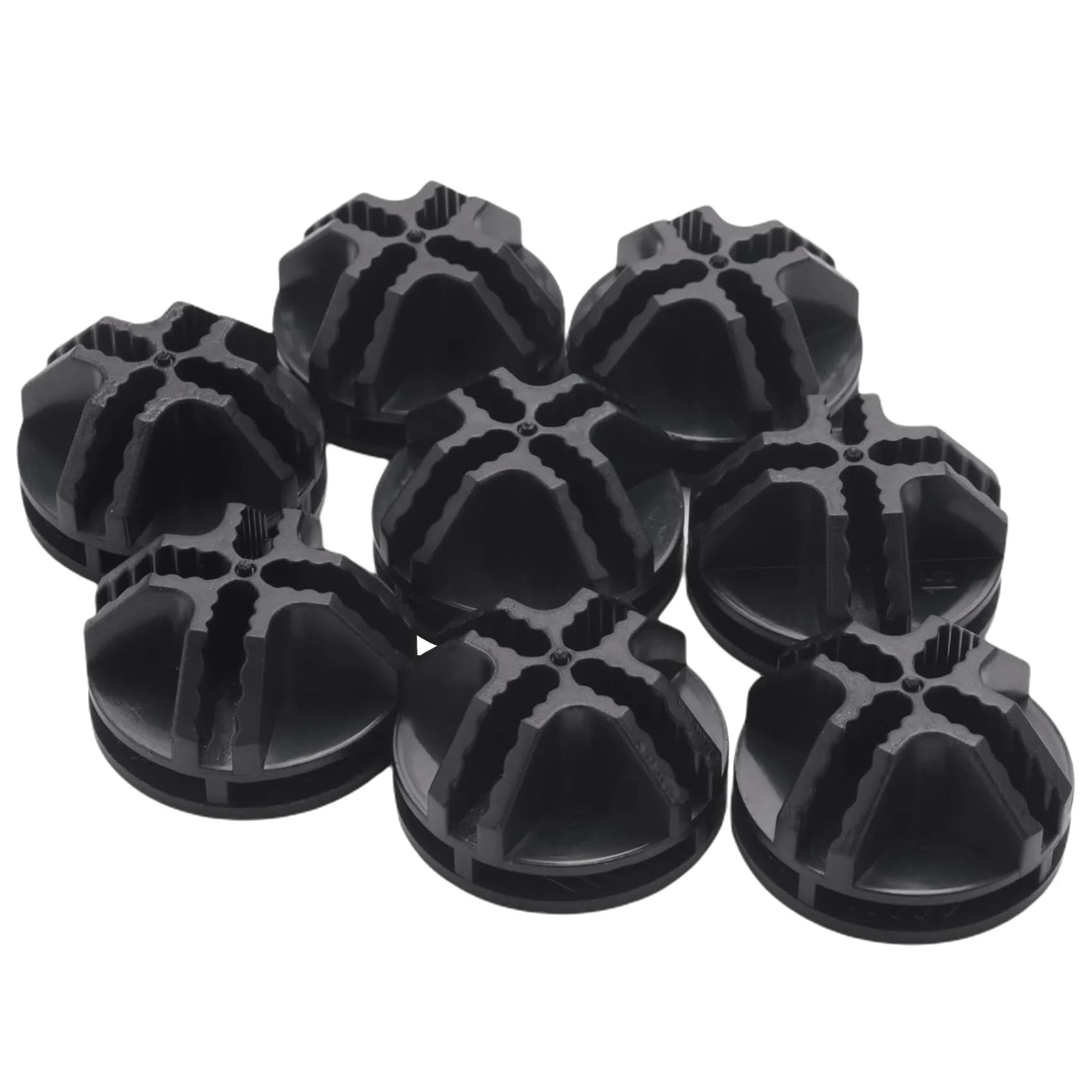 Wire Square Plastic Connectors For Modular Organizer Closet And Wire Grid Square Storage Shelving Unit, Set Of 8 (Black)