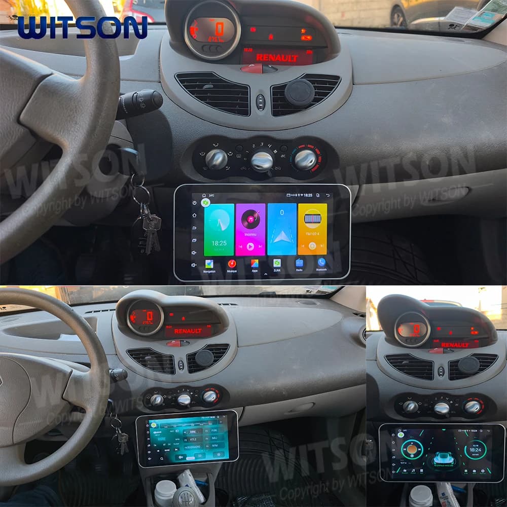 Autoradio multimediale OEM da 9 pollici senza lettore DVD per Renault Twingo 2007-2013 con GPS, Bluetooth, CarPlay e schermo multimediale per auto