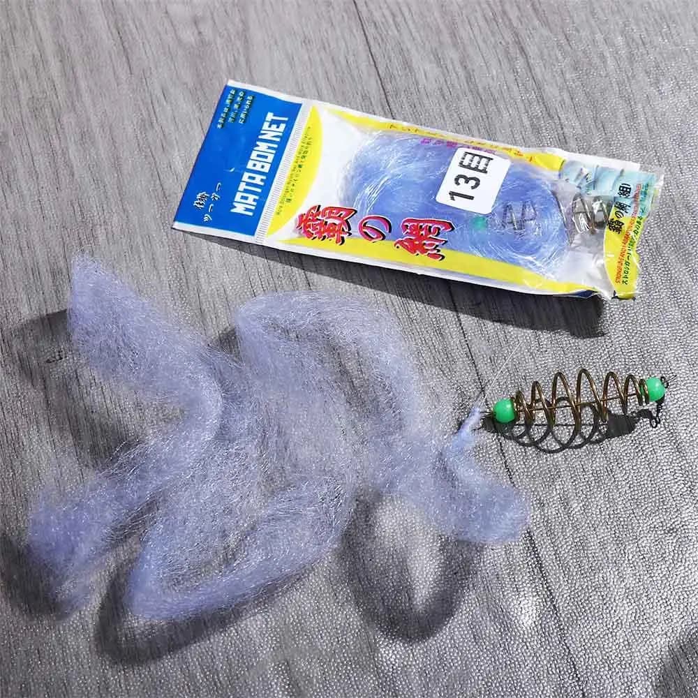 11 dimensioni Trappola da pesca Rete a rete Rete con perline luminose Rete per pesci di mare Design per attrezzatura Trappola da pesca con alimentatore per branchie in rame