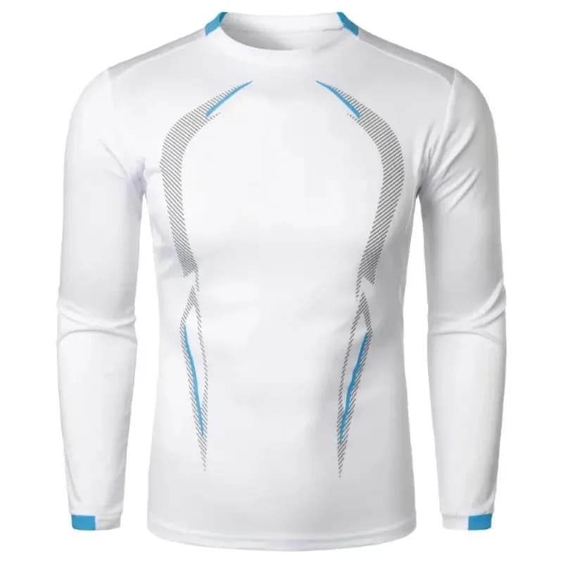 New men's long sleeved quick drying T-shirt, lightweight and breathable top, sports fitness and outdoor sportswear men's top
