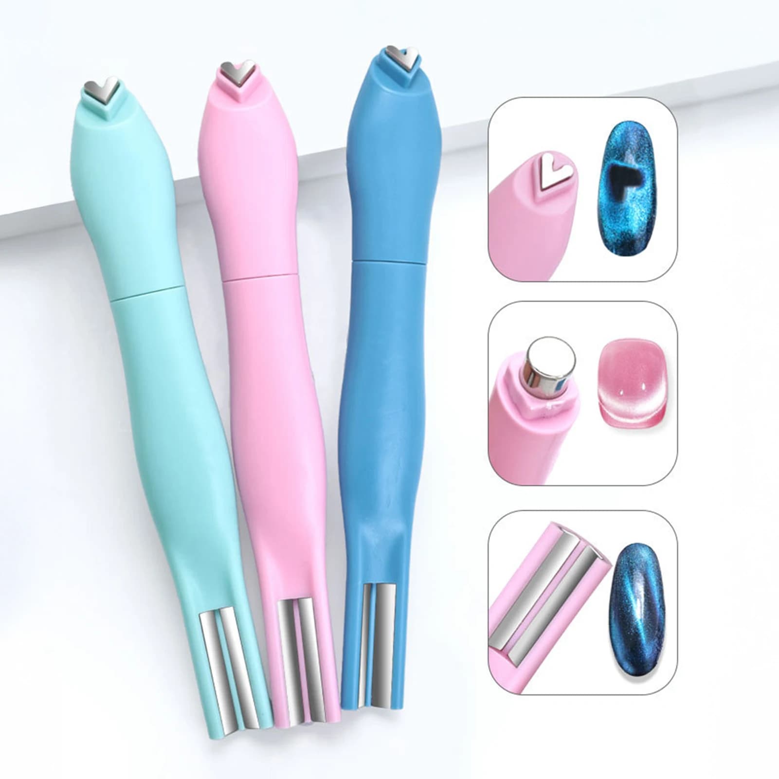 Nail Art Magnet Cat Eye 3in1 Multifunctional Magnetic Gel Nail Polish Tool Cat Eye Suitable for domestic use and in DIY salon